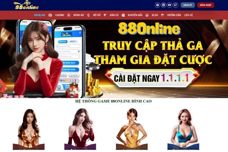 Sảnh chơi thể thao 88online có giao diện trực quan, dễ sử dụng